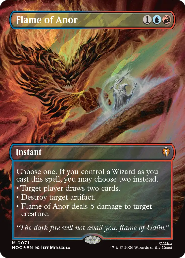 Flame of Anor (Borderless) (Surge Foil) [The Hobbit: Eternal-Legal] | I Want That Stuff Brandon