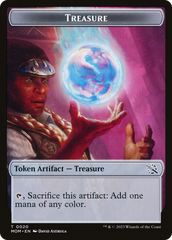 Treasure (20) // Teferi Akosa of Zhalfir Emblem Double-Sided Token [March of the Machine Tokens] | I Want That Stuff Brandon