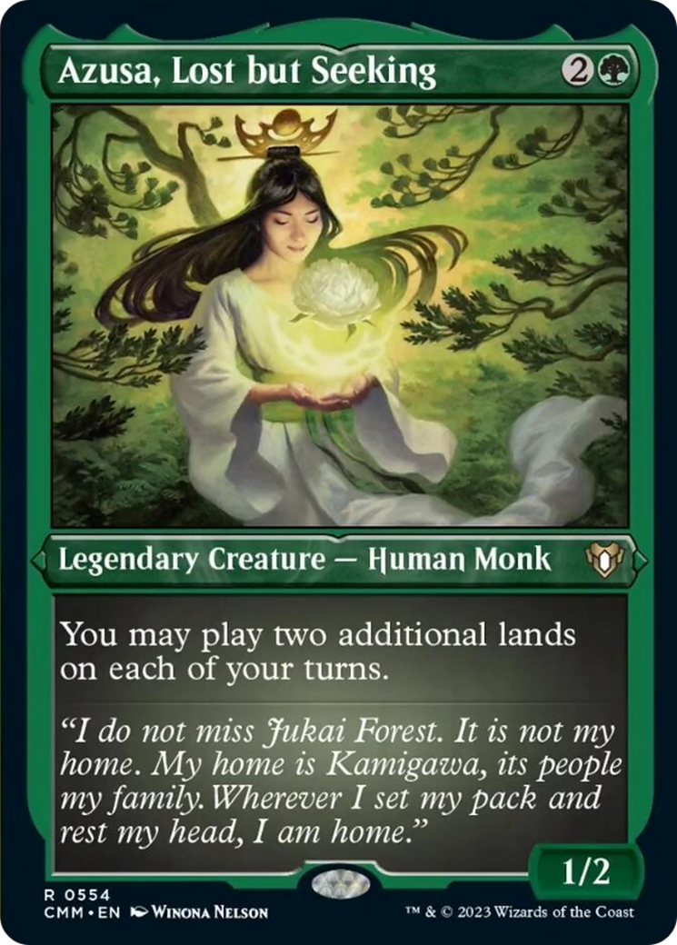 Azusa, Lost but Seeking (Foil Etched) [Commander Masters] | I Want That Stuff Brandon