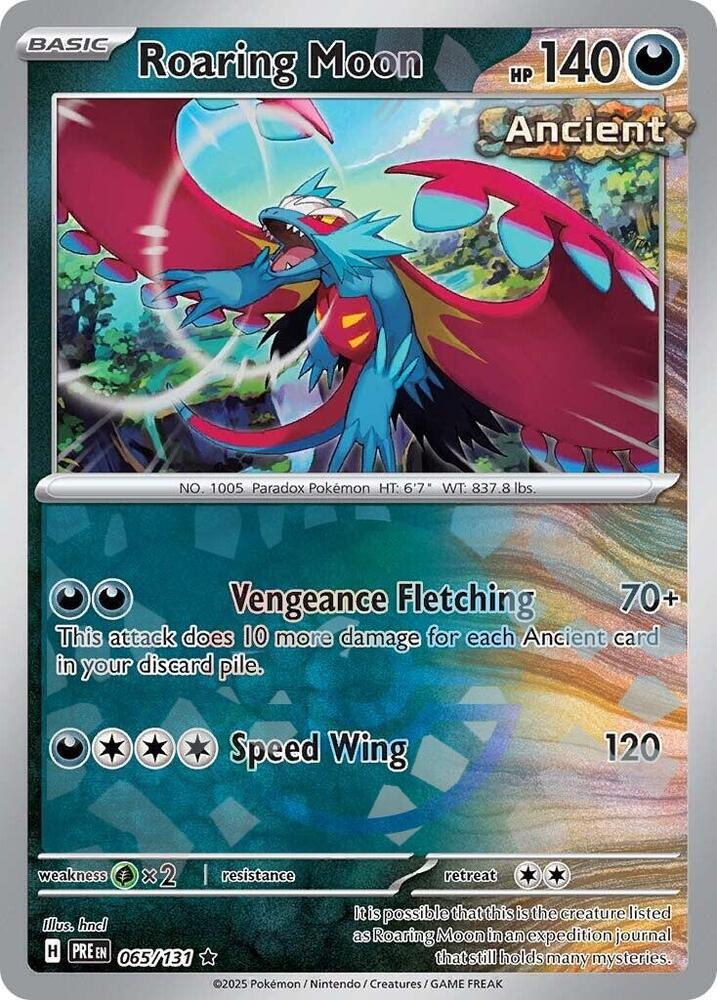 Roaring Moon (065/131) (Poke Ball Pattern) [Scarlet & Violet: Prismatic Evolutions] | I Want That Stuff Brandon