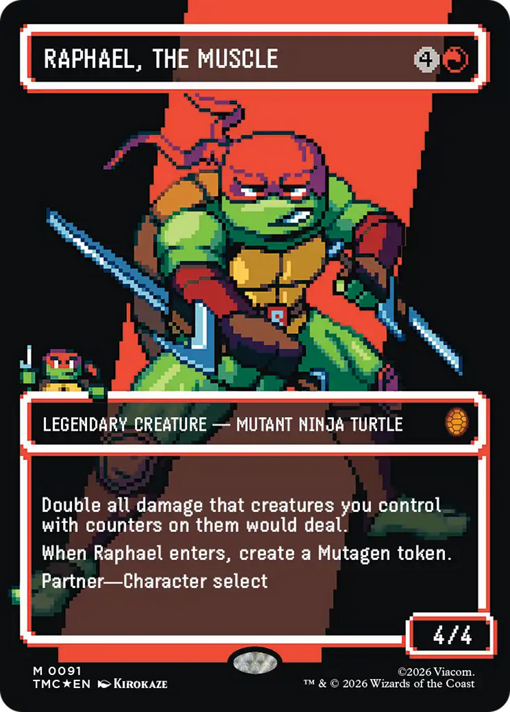 Raphael, the Muscle (0091) (Borderless) (Surge Foil) [Teenage Mutant Ninja Turtles Commander] | I Want That Stuff Brandon