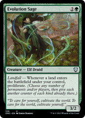 Evolution Sage [Phyrexia: All Will Be One Commander] | I Want That Stuff Brandon