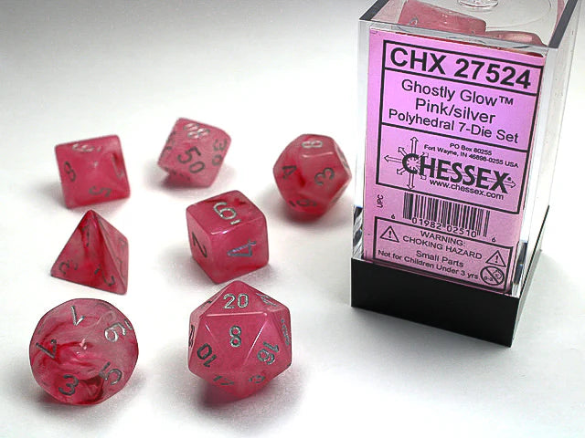 Chessex: Ghostly Glow 7-Dice Set | I Want That Stuff Brandon