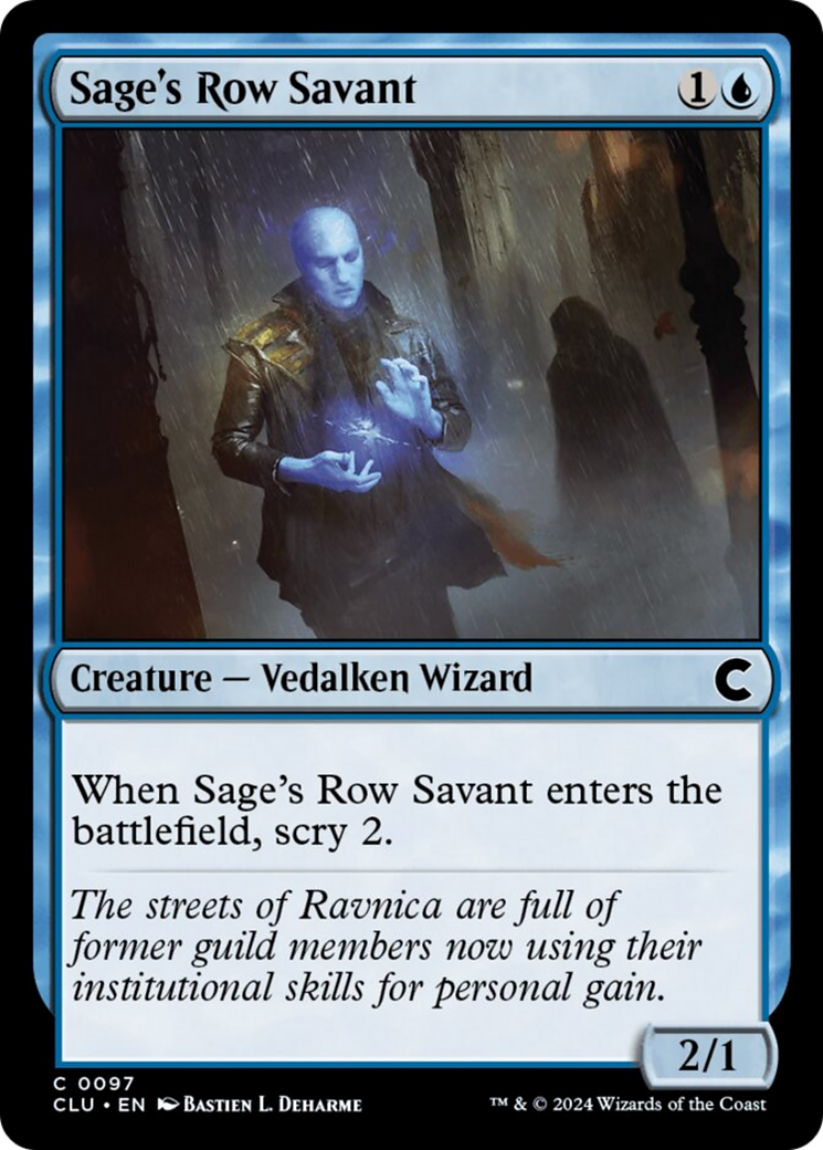 Sage's Row Savant [Ravnica: Clue Edition] | I Want That Stuff Brandon