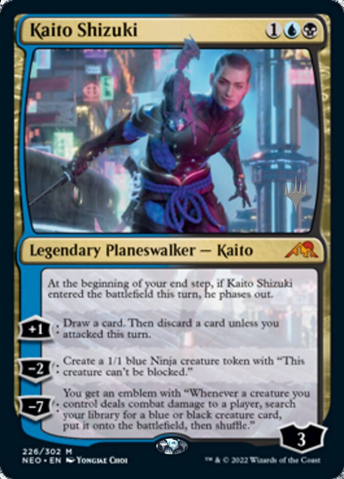 Kaito Shizuki (Promo Pack) [Kamigawa: Neon Dynasty Promos] | I Want That Stuff Brandon