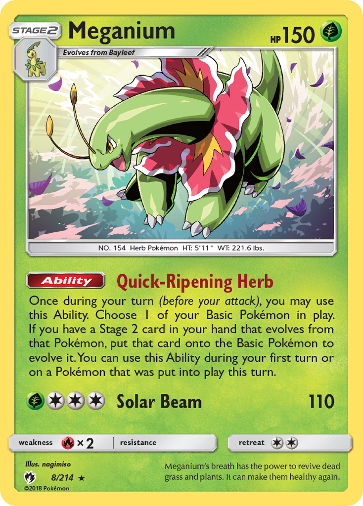 Meganium (8/214) [Sun & Moon: Lost Thunder] | I Want That Stuff Brandon