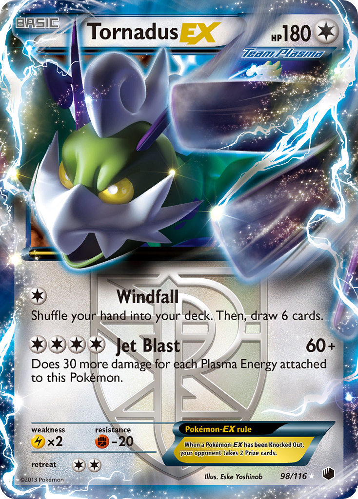 Tornadus EX (98/116) [Black & White: Plasma Freeze] | I Want That Stuff Brandon