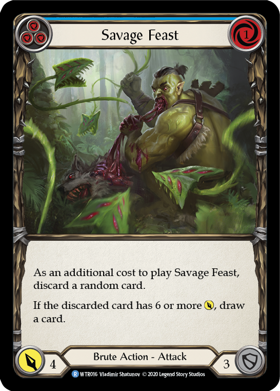 Savage Feast (Blue) [WTR016] Unlimited Edition Normal | I Want That Stuff Brandon