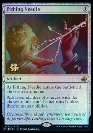Pithing Needle [Innistrad: Midnight Hunt Prerelease Promos] | I Want That Stuff Brandon