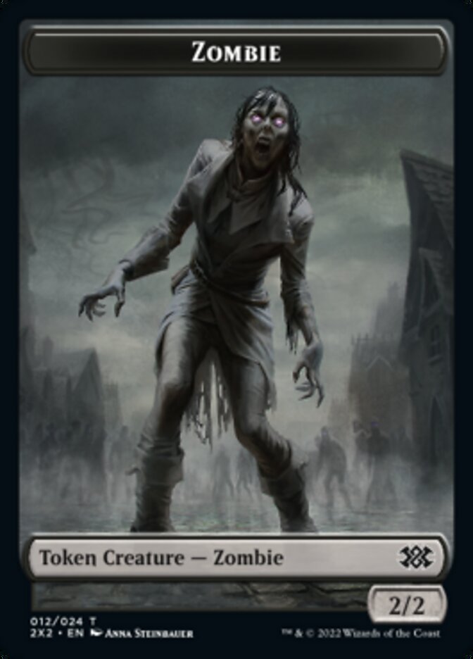 Zombie // Angel Double-Sided Token [Double Masters 2022 Tokens] | I Want That Stuff Brandon