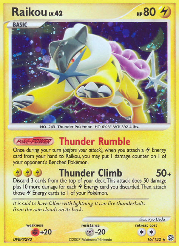 Raikou (16/132) [Diamond & Pearl: Secret Wonders] | I Want That Stuff Brandon