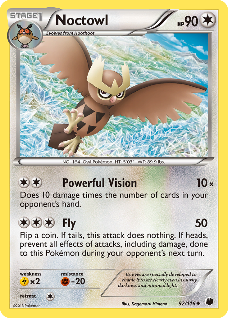 Noctowl (92/116) [Black & White: Plasma Freeze] | I Want That Stuff Brandon