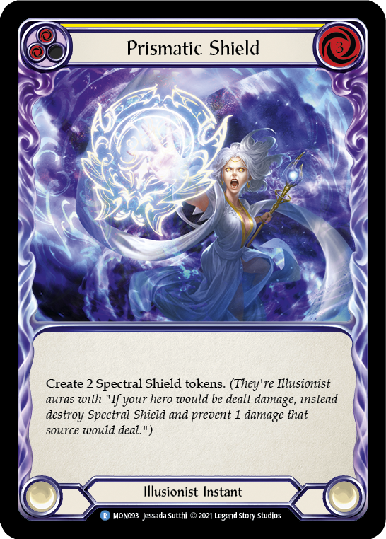 Prismatic Shield (Yellow) (Rainbow Foil) [MON093-RF] 1st Edition Rainbow Foil | I Want That Stuff Brandon