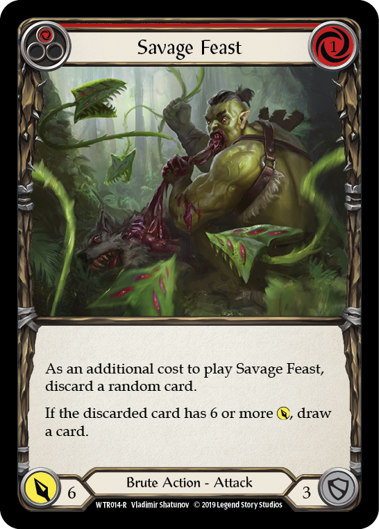 Savage Feast (Red) [WTR014-R] Alpha Print Rainbow Foil | I Want That Stuff Brandon