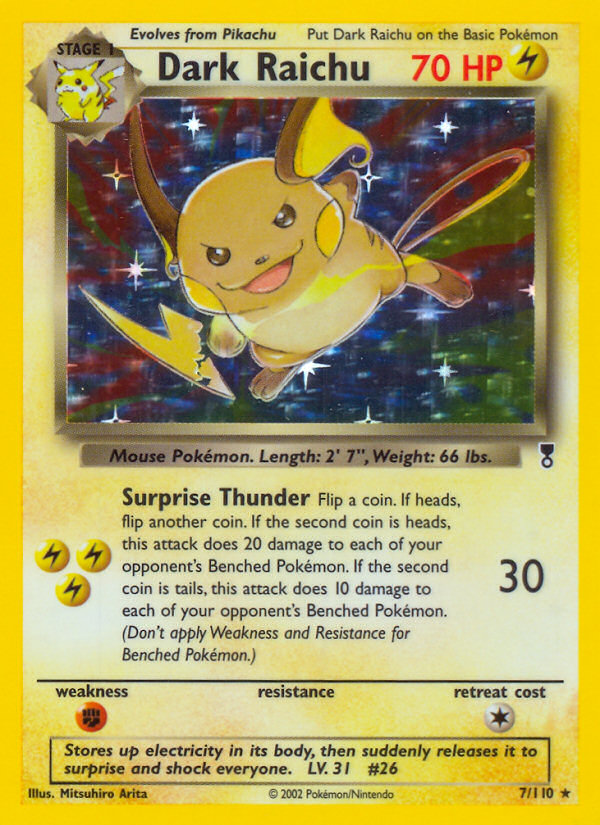 Dark Raichu (7/110) [Legendary Collection] | I Want That Stuff Brandon