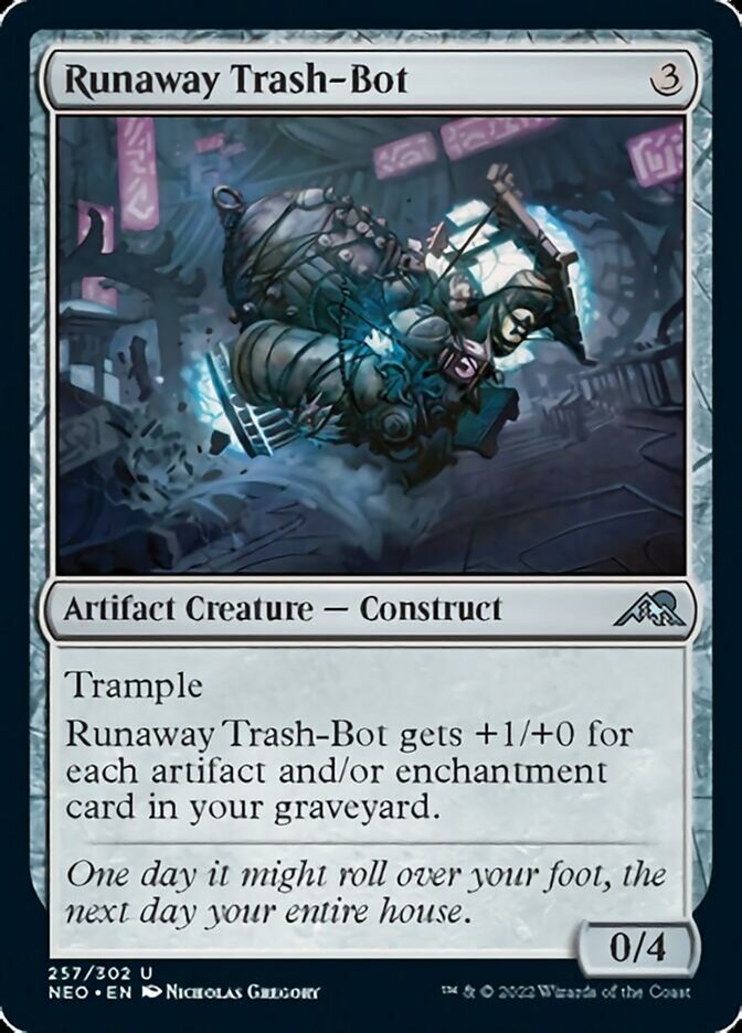 Runaway Trash-Bot [Kamigawa: Neon Dynasty] | I Want That Stuff Brandon