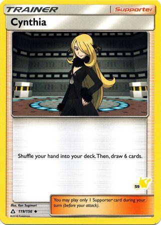 Cynthia (119/156) (Pikachu Stamp #59) [Battle Academy 2020] | I Want That Stuff Brandon