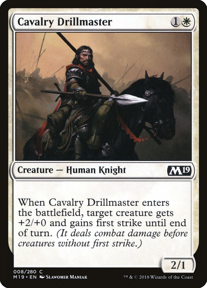 Cavalry Drillmaster [Core Set 2019] | I Want That Stuff Brandon