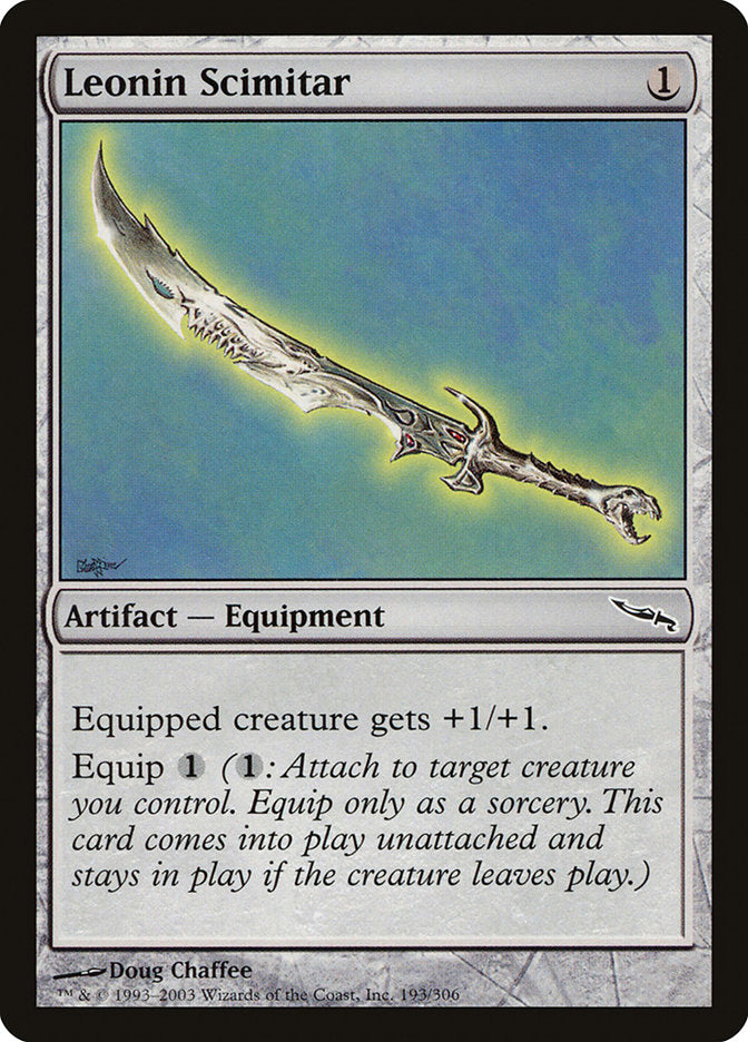 Leonin Scimitar [Mirrodin] | I Want That Stuff Brandon