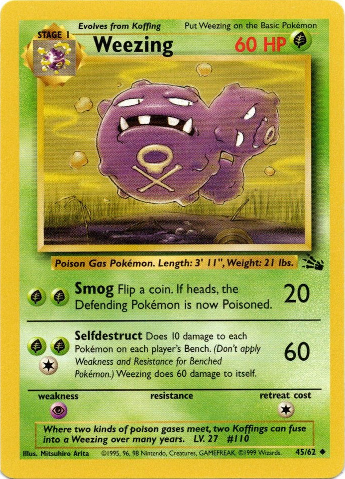 Weezing (45/62) [Fossil Unlimited] | I Want That Stuff Brandon
