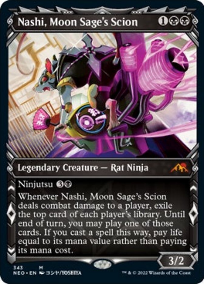 Nashi, Moon Sage's Scion (Showcase Ninja) [Kamigawa: Neon Dynasty] | I Want That Stuff Brandon