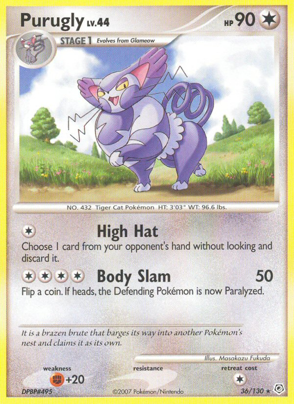 Purugly (36/130) [Diamond & Pearl: Base Set] | I Want That Stuff Brandon
