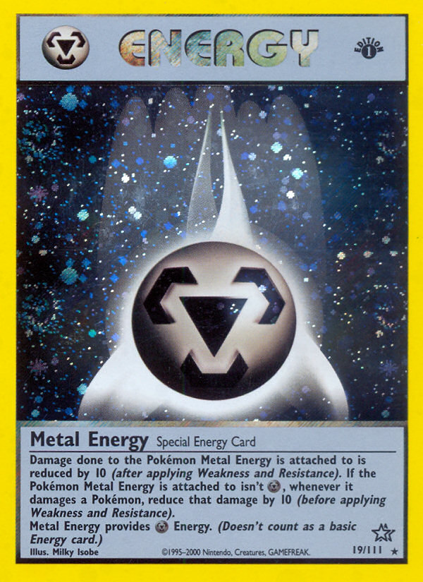 Metal Energy (19/111) [Neo Genesis 1st Edition] | I Want That Stuff Brandon