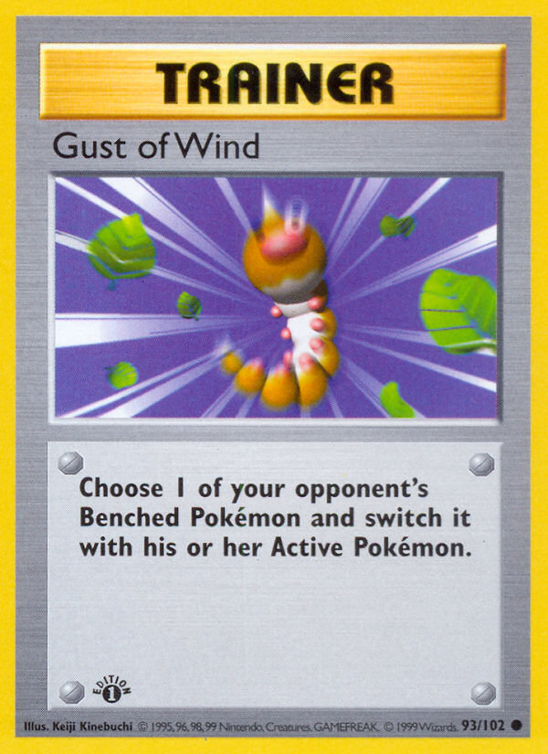 Gust of Wind (93/102) (Shadowless) [Base Set 1st Edition] | I Want That Stuff Brandon