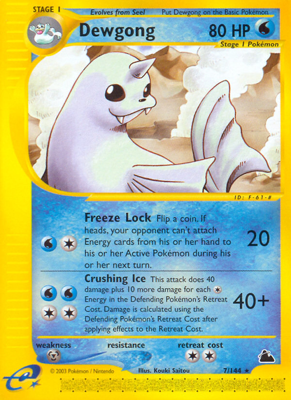 Dewgong (7/144) [Skyridge] | I Want That Stuff Brandon