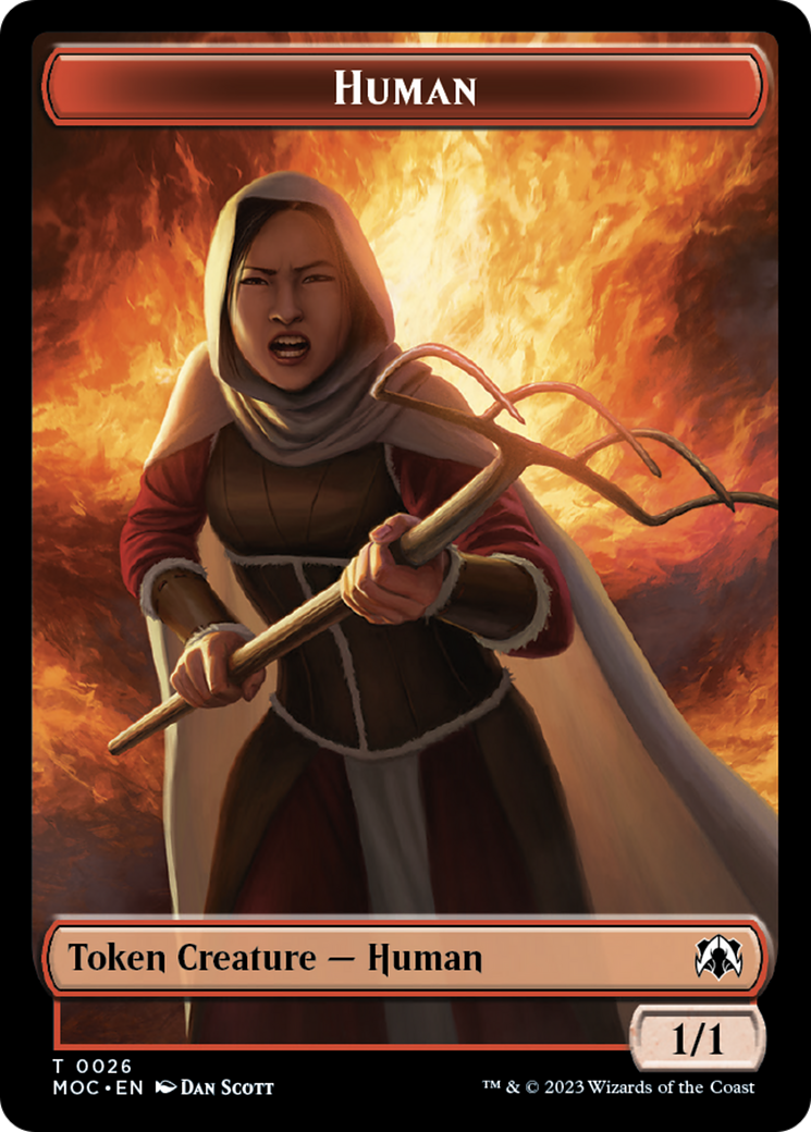 Squid // Human (26) Double-Sided Token [March of the Machine Commander Tokens] | I Want That Stuff Brandon