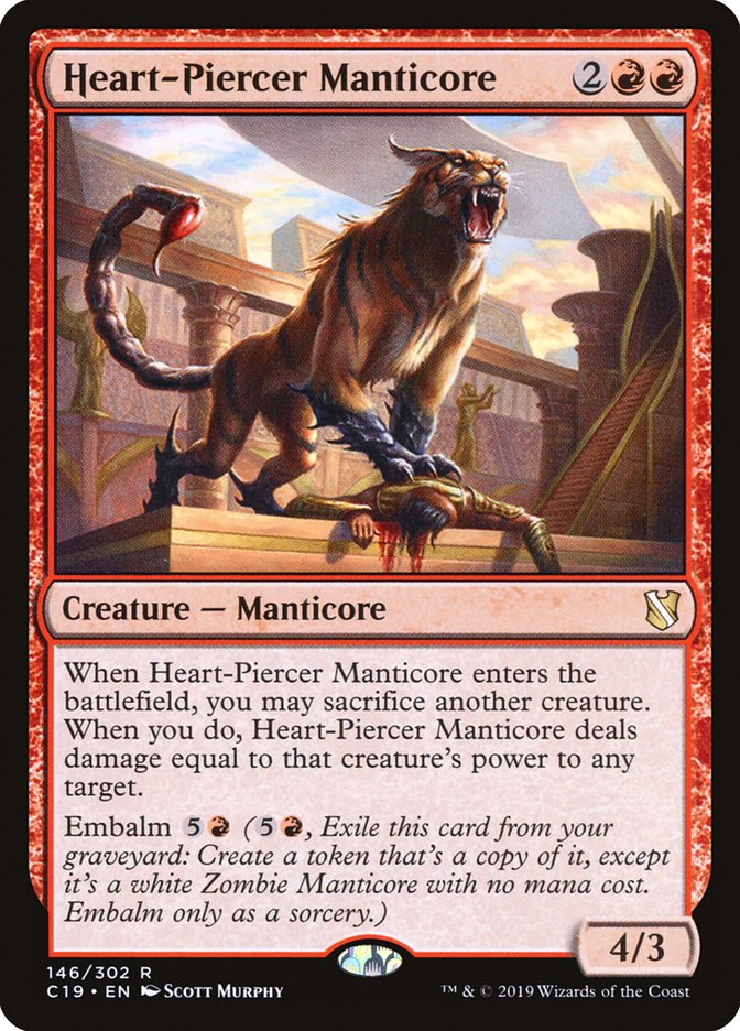 Heart-Piercer Manticore [Commander 2019] | I Want That Stuff Brandon