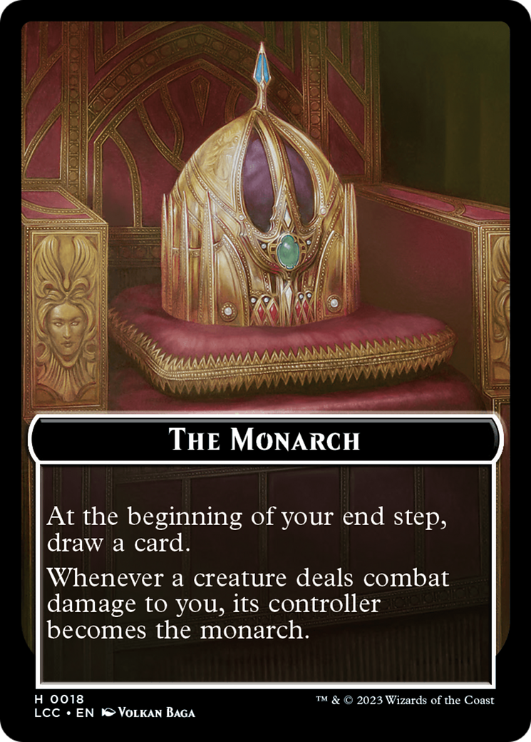 The Monarch // Dinosaur Double-Sided Token [The Lost Caverns of Ixalan Commander Tokens] | I Want That Stuff Brandon