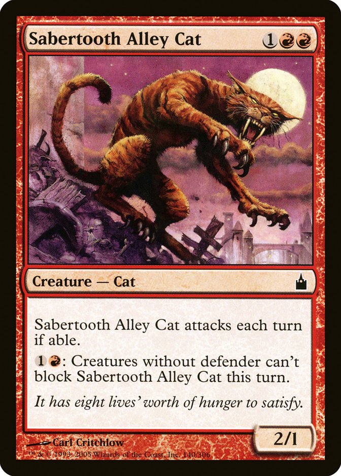 Sabertooth Alley Cat [Ravnica: City of Guilds] | I Want That Stuff Brandon