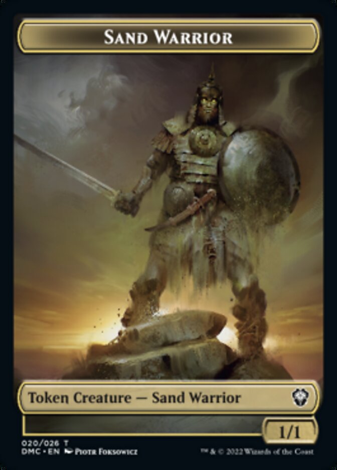 Soldier // Sand Warrior Double-Sided Token [Dominaria United Tokens] | I Want That Stuff Brandon