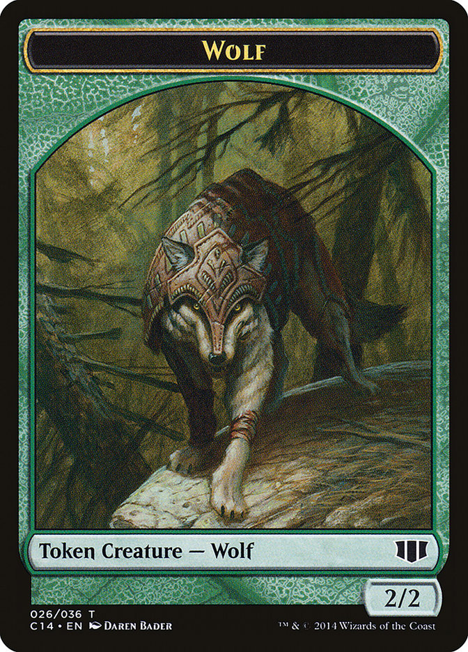 Treefolk // Wolf Double-Sided Token [Commander 2014 Tokens] | I Want That Stuff Brandon