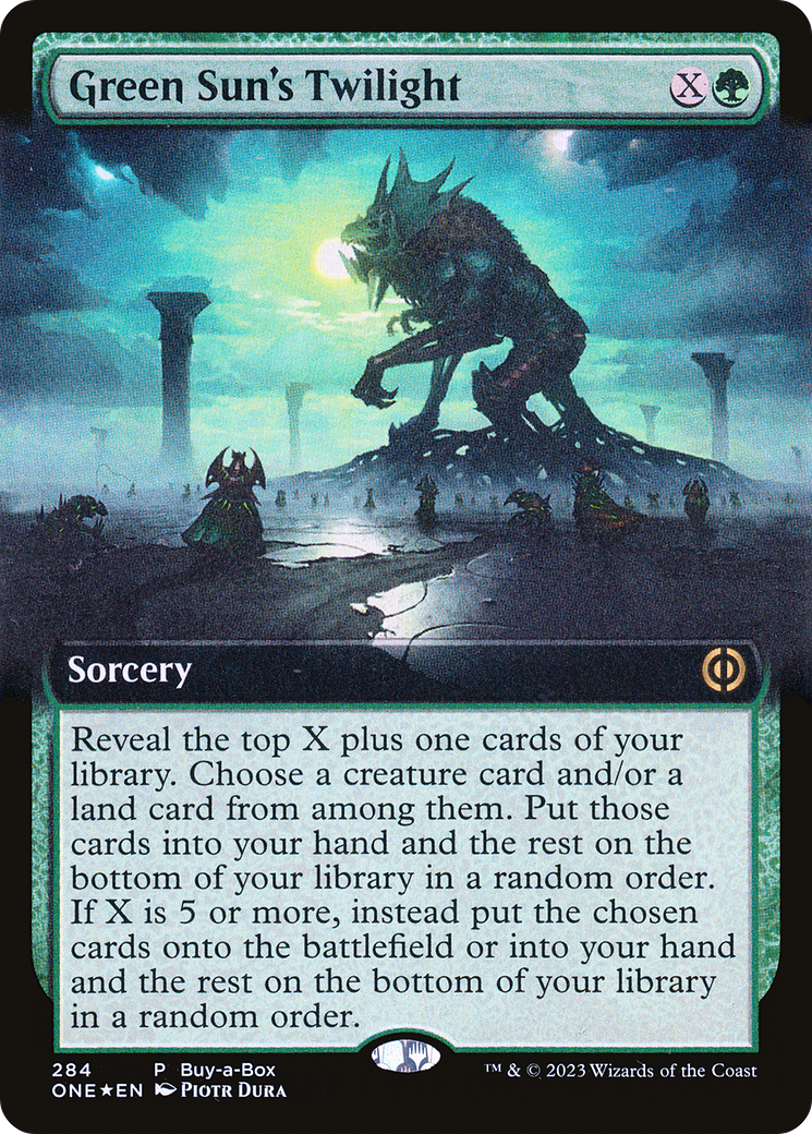 Green Sun's Twilight (Buy-A-Box) (Extended Art) [Phyrexia: All Will Be One] | I Want That Stuff Brandon