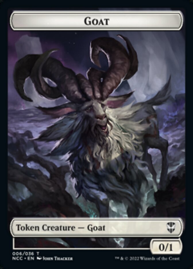 Zombie // Goat Double-Sided Token [Streets of New Capenna Commander Tokens] | I Want That Stuff Brandon