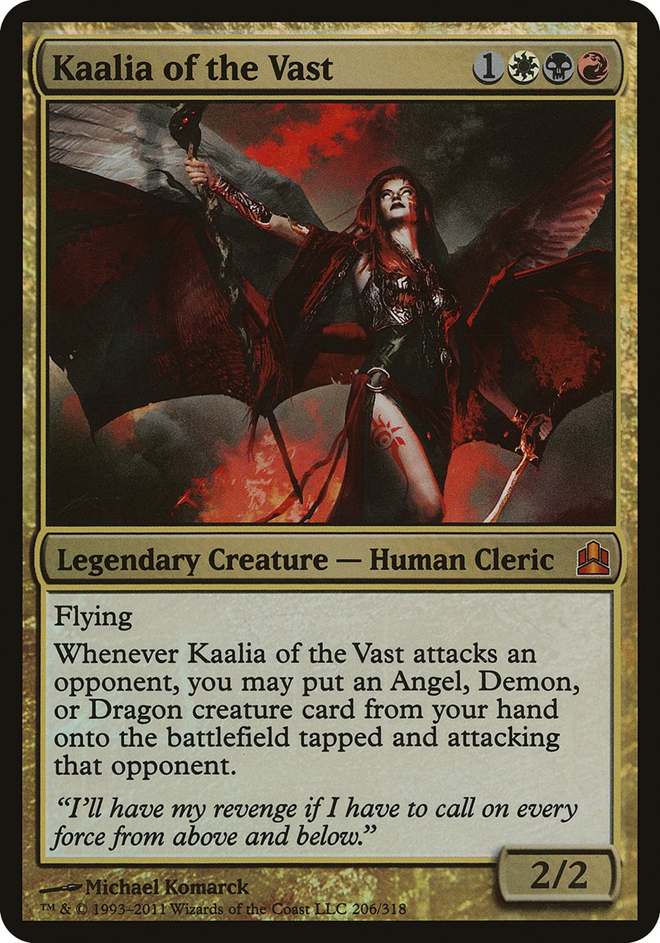 Kaalia of the Vast (Oversized) [Commander 2011 Oversized] | I Want That Stuff Brandon