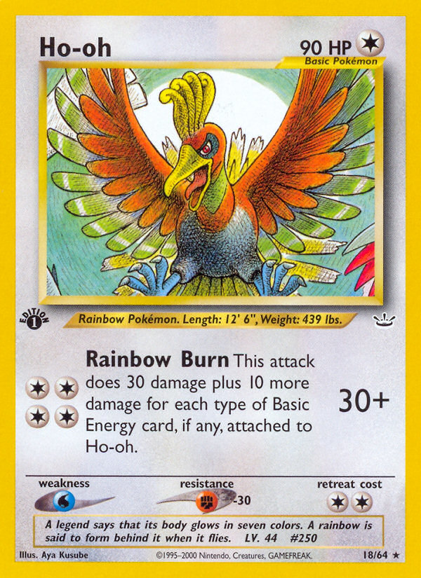 Ho-oh (18/64) [Neo Revelation 1st Edition] | I Want That Stuff Brandon