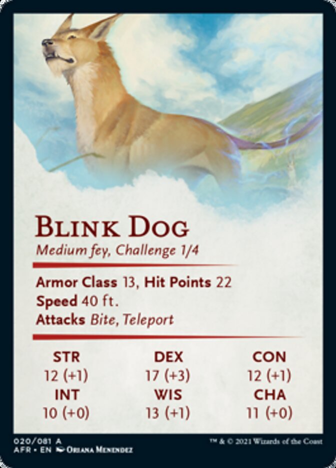 Blink Dog Art Card [Dungeons & Dragons: Adventures in the Forgotten Realms Art Series] | I Want That Stuff Brandon