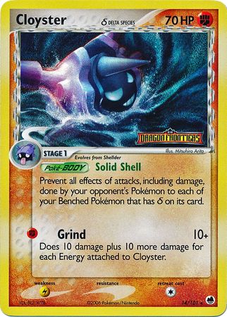 Cloyster (14/101) (Delta Species) (Stamped) [EX: Dragon Frontiers] | I Want That Stuff Brandon