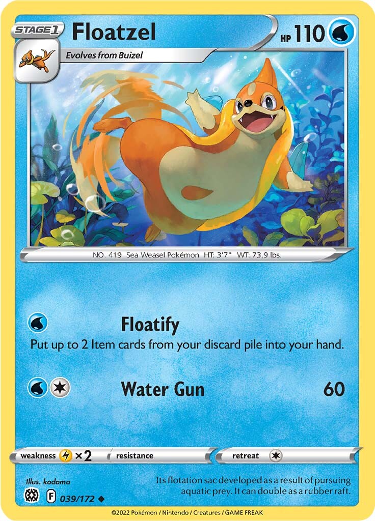 Floatzel (039/172) [Sword & Shield: Brilliant Stars] | I Want That Stuff Brandon