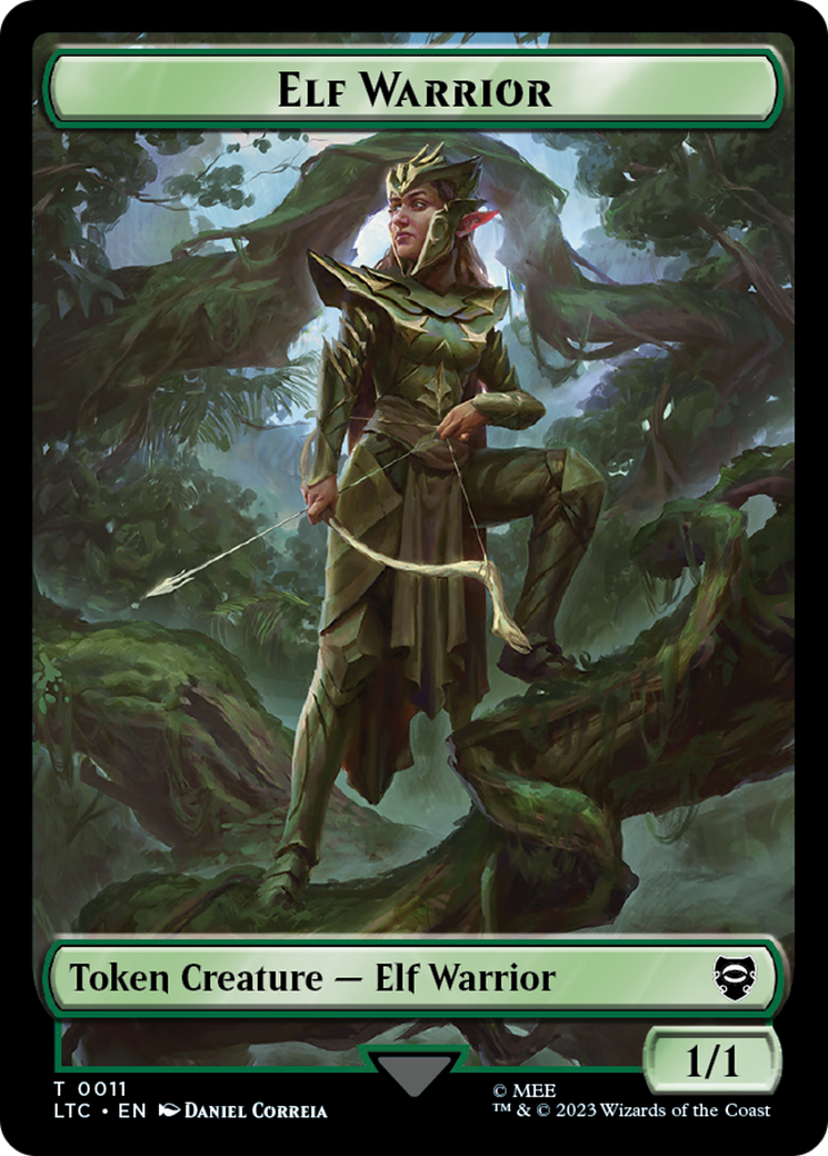 Elf Warrior // Insect Double Sided Token [The Lord of the Rings: Tales of Middle-Earth Commander Tokens] | I Want That Stuff Brandon