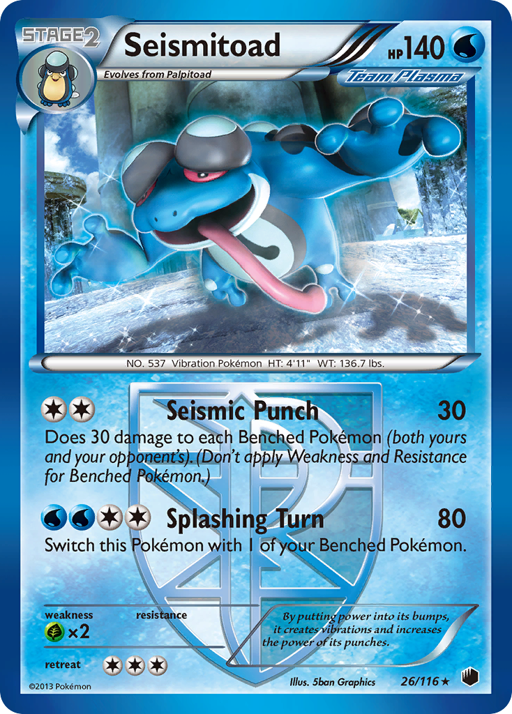Seismitoad (26/116) [Black & White: Plasma Freeze] | I Want That Stuff Brandon