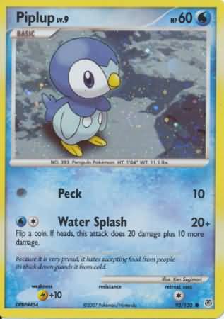 Piplup (93/130) (Cosmos Holo) [Diamond & Pearl: Base Set] | I Want That Stuff Brandon