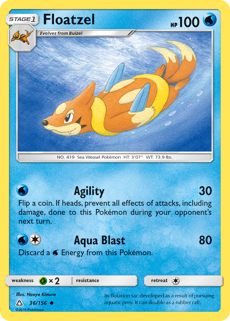 Floatzel (36/156) [Sun & Moon: Ultra Prism] | I Want That Stuff Brandon