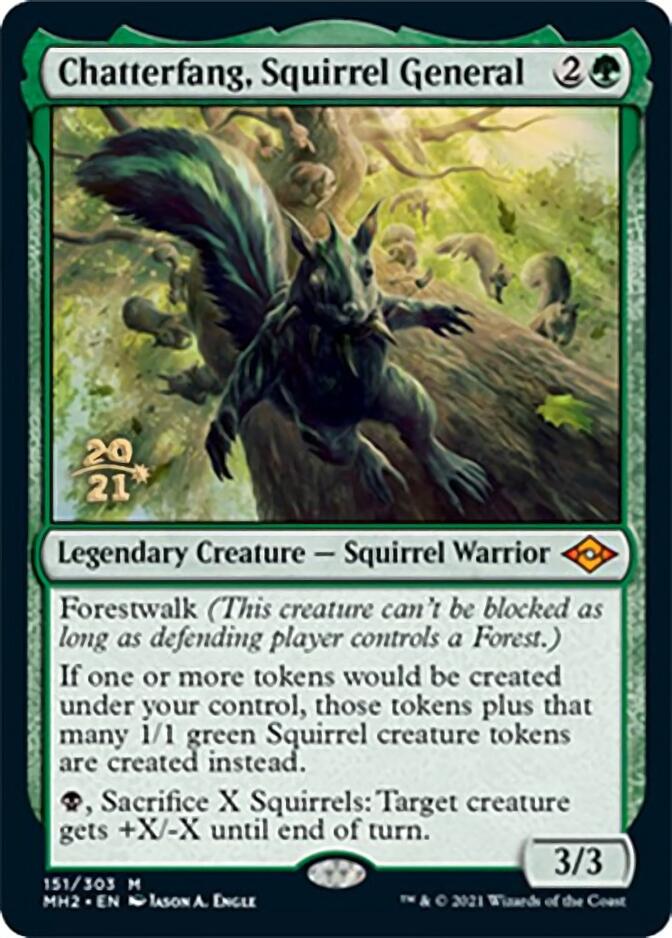 Chatterfang, Squirrel General [Modern Horizons 2 Prerelease Promos] | I Want That Stuff Brandon