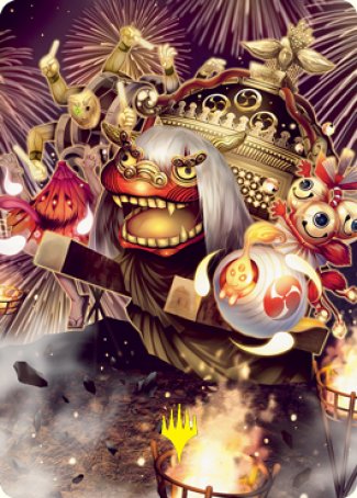 March of Reckless Joy Art Card (Gold-Stamped Signature) [Kamigawa: Neon Dynasty Art Series] | I Want That Stuff Brandon