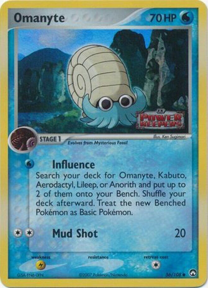 Omanyte (56/108) (Stamped) [EX: Power Keepers] | I Want That Stuff Brandon