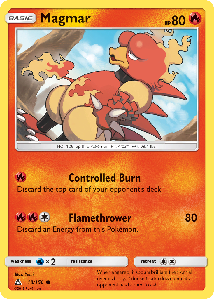 Magmar (18/156) [Sun & Moon: Ultra Prism] | I Want That Stuff Brandon